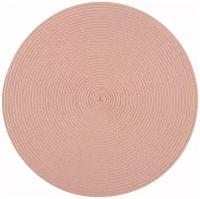Салфетка для сервировки стола из ПВХ, диаметр 38 см, Цвет розовый