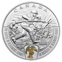 (2016) Монета Канада 2016 год 20 долларов "Битва при Бомон-Амель" Серебро Ag 999 PROOF