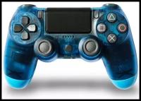 Беспроводной Геймпад для PlayStation 4 Прозрачный Синий Bluetooth / PS4 / PC / Блютуз Джойстик для Сони Плейстейшен для Пк / PC / Android / OS