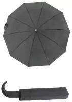 AltroMondo / Зонт мужской, зонт женский, полуавтомат, складной, прочный, стильный, 10 спиц, черный