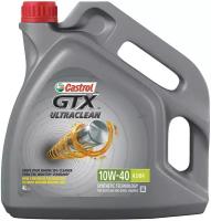 Полусинтетическое моторное масло Castrol GTX Ultraclean 10W-40, 4 л