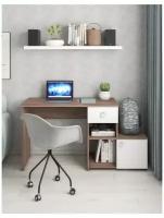 Письменный стол с ящиком Alero Smart 5. Цвет: ясень шимо темный/белый