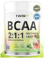 Аминокислоты BCAA 2:1:1 (БЦАА), Быстрорастворимые, со вкусом Мохито-Малина, 30 порций, 180грамм