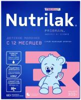 Детское молочко Nutrilak Premium 3, с 12 месяцев, для поддержания иммунной системы, 300 г