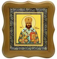 Виктор Глазовский (Островидов), епископ, святитель. Икона на холсте. (10 х 12 см / В фигурном киоте под стеклом)