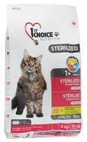 1st Choice Sterilized Сухой корм для кастрированных котов и стерилизованных кошек (с курицей и бататом), 5 кг