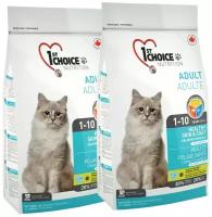 1ST CHOICE CAT ADULT HEALTHY SKIN & COAT для взрослых кошек при аллергии с лососем (2,72 + 2,72 кг)