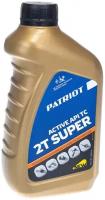 Масло 2-тактное полусинтетическое Patriot Super Active 2T, 0.946 л, синее