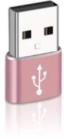 Переходник PALMEXX USB2.0 (m) - USB Type-C (f), розовый