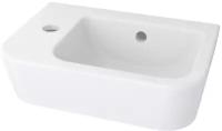 Рукомойник, маленькая раковина для туалета Lavinia Boho One 33310001L: подвесной умывальник 37 см с креплением, белый. Отверстие под смеситель слева