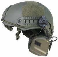 Баллистический композитный тактический шлем NIJ IIIA PE+ Система Wendy/BOA с Комплектом Активных Наушников М31