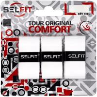 Намотка (овергрип) для теннисной ракетки Selfit Tour Original Comfort 0.55 White набор 3 шт