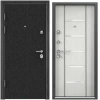 Дверь входная для квартиры Torex Ultimatum MP 950х2100, правый, тепло-шумоизоляция, антикоррозийная защита, замки 4-го класса защиты, черный/белый