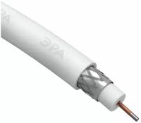 ЭРА Кабель коаксиальный 3С-2V, 75 Ом, CCS/(оплётка Al, 48%), PVC, цвет белый, бухта 100 м, SIMPLE (6