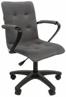 Кресло компьютерное Chairman 030, Цвет обивки: серый, Цвет корпуса: черный