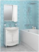 Мебель для ванной / Runo / Неаполь 65 / тумба с раковиной Элеганс 65 / шкаф для ванной / зеркало для ванной