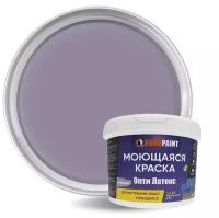 Краска EUROPAINT ОптиЛатекс моющаяся интерьерная для стен и потолков, без запаха,, 1,4 кг, Глициния