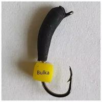 Мормышка вольфрамовая 5 шт. Банан черный с сырным кубиком, диаметр 2мм, длина-7мм, Вес-0,3г