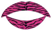 Татуировка для губ, яркий образ для вечеринки Erotic Fantasy Lip Tattoo Sexy Lips Тигровый Розовый