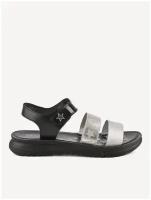 Туфли открытые Марко, Ж цвет черный+серебристый, размер 34