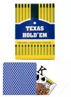 Карты игральные пластиковые, 54 карты Texas Holdem, синие