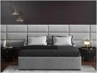 Панель кровати Eco Leather Silver 30х80 см 4 шт