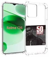 Чехол MyPads 50 Cent - Power Of The Dollar для Realme C35 задняя-панель-накладка-бампер