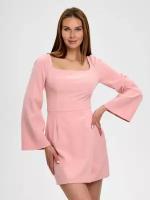Платье ELEN MODE вечернее мини с рукавами клеш розовое, 42р