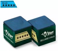 Мел для кия Startbilliards 5 звезд, 2 шт, синий