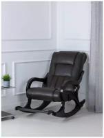 Кресло-качалка Родос Экокожа Dark Brown (Favorit 07) Кресло качалка экокожа с подножкой для дома цвет венге